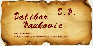 Dalibor Mauković vizit kartica
